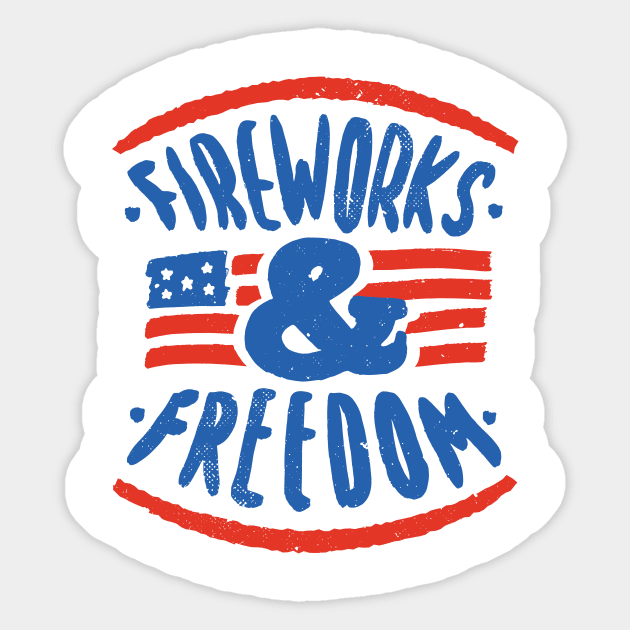 fireworks & freedom Sticker by D.O.A